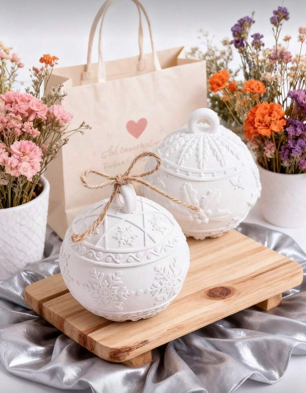 THE CHRISTMAS BALL CANDLE SET